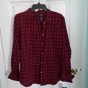 Red Chaps plaid shirt